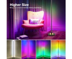RGB LED Floor Lamp Corner Standing Light Remote Control for Bedroom Living Room 158CM