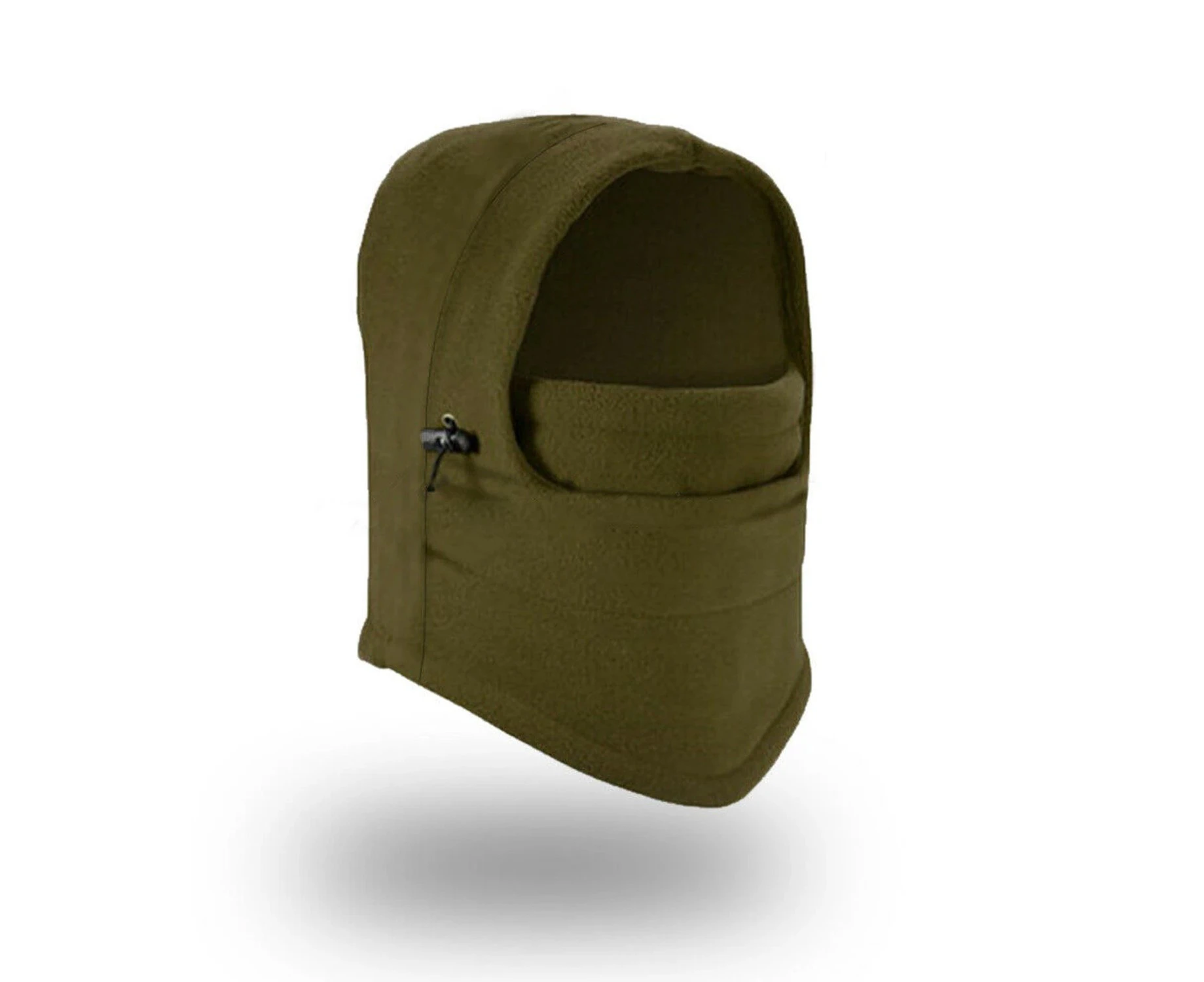 Unisex Fleece Thermal Sports Hat Winter Warm Ski Face Mask Balaclava Hood Hat - Army