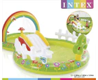 Intex 2.9m Inflatable Garden Kids Play Centre/Toys Water Slide/Outdoor Pool 3y+