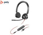 Plantronics Poly Blackwire 3320 Standard Stereo Corded UC Headset - Grey