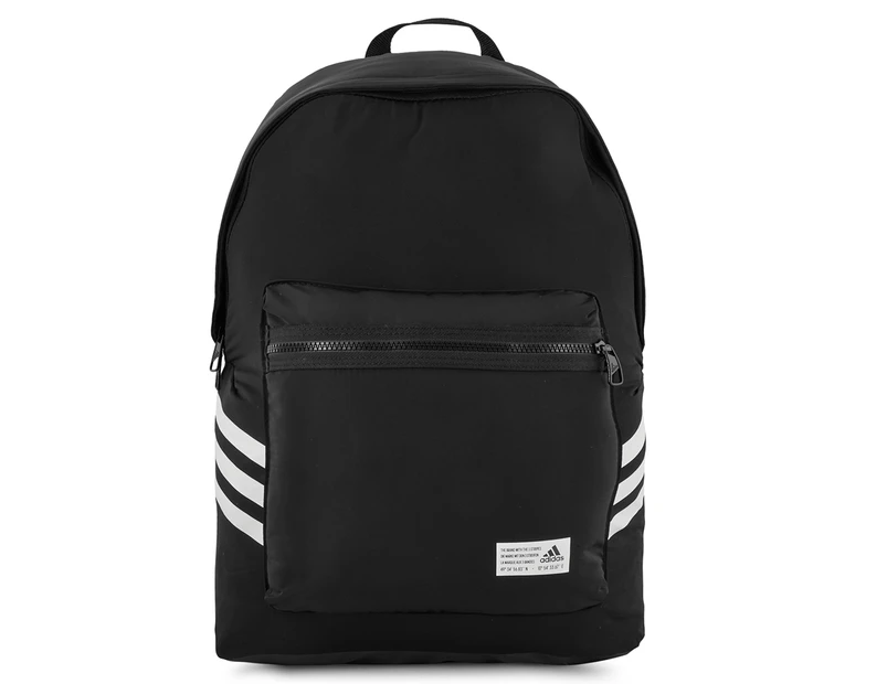 Adidas 30L Classic Future Icons 3-Stripes Backpack - Black/White