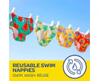 Huggies Little Swimmers Size L / 15kg+ Reusable Swim Pants - Happy Rainbows