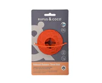 Rufus and Coco Natural Rubber Treat Ball - Multiple Colours - Orange