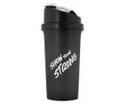 MuscleTech 700mL Show Your Strong Shaker - Black/White