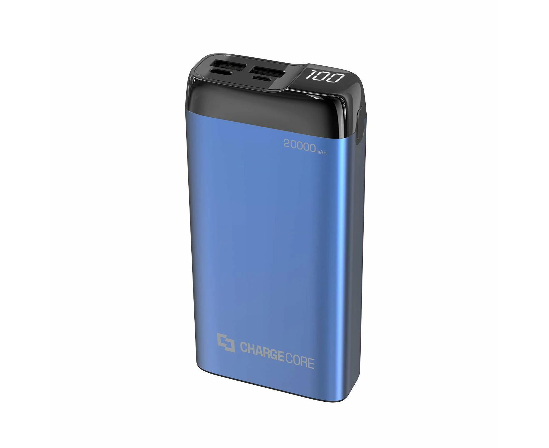 Laser 20000mAh Power Bank MicroUSB/Type C Portable External Battery Charger Blue