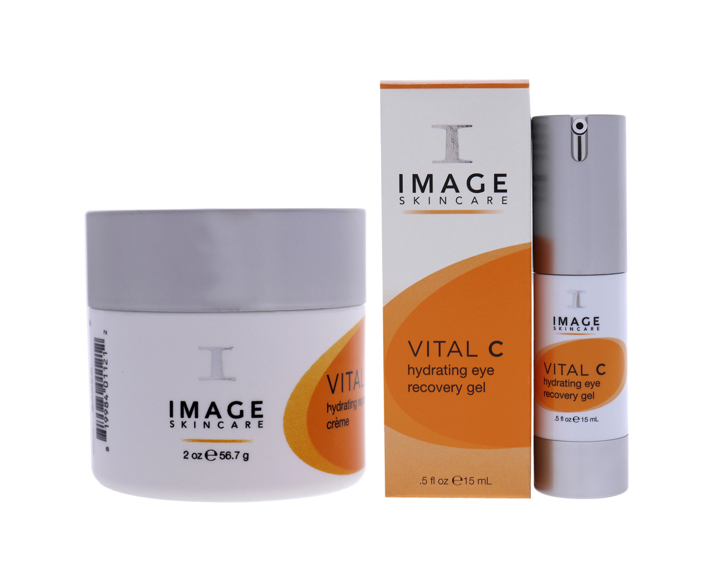 Vital C Hydrating Repair Creme and Eye Recovery Gel Kit by Image for Unisex - 2 Pc Kit 2oz Cream, 0.5oz Gel