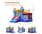 Costway 5-IN-1 inflatable kids jumping castle bouncer indoor outdoor Children playhouse trampoline w/slide, Birthday Xmas Gift (No blower)