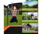 Costway 2-IN-1 Kids Trampoline Rectangular Trampolines w/Enclosure Safety Net Pad & Swing Outdoor Jumping Fun Xmas Gift, Orange