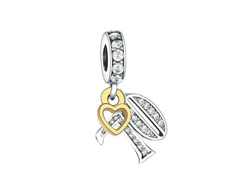 S925 Silver & Gold Pl Hanging 70th Milestone Birthday Charm Designs Pandora | Www.catch.com.au