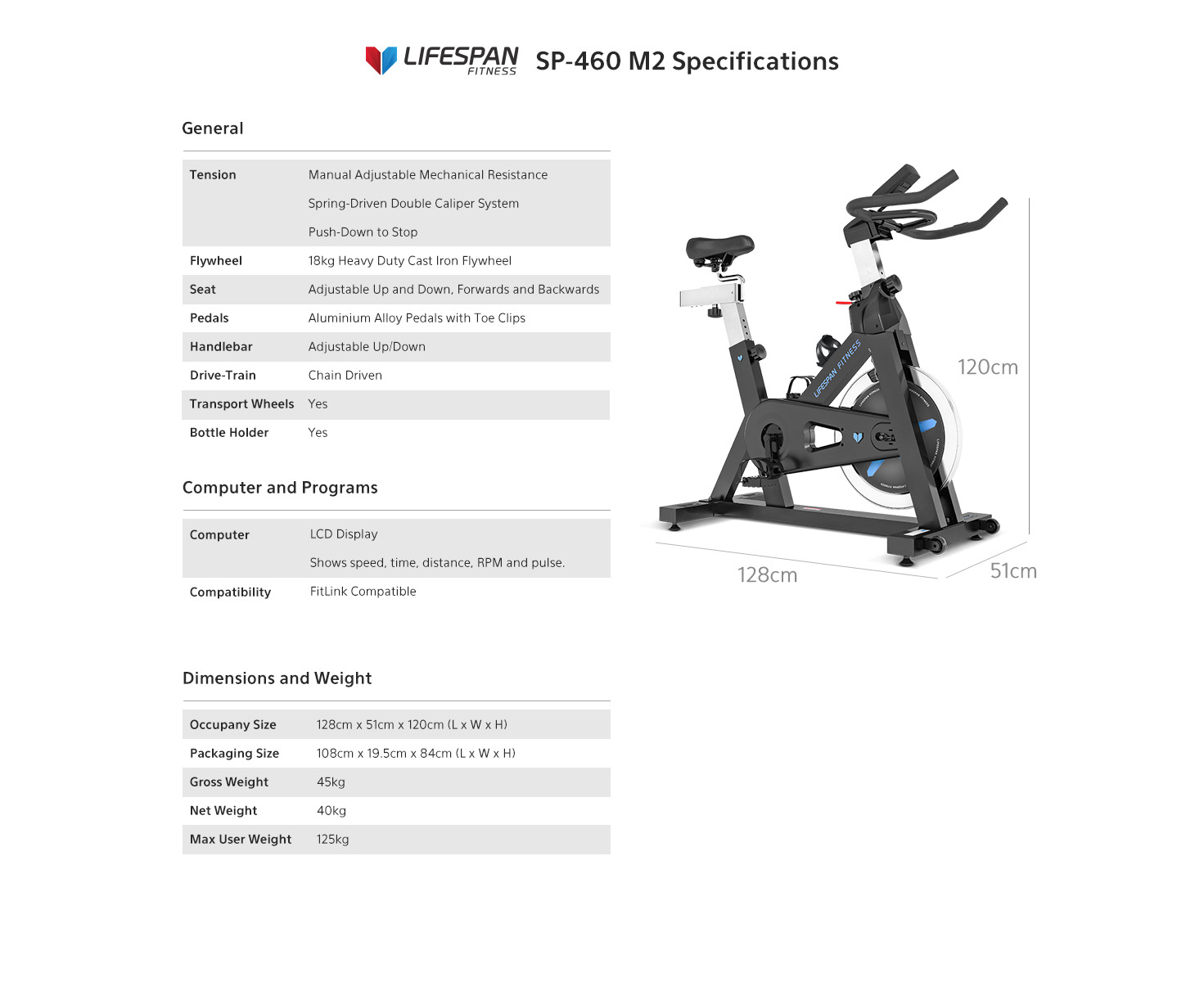 Lifespan Fitness SP 460 M2 Spin Bike Catch .au