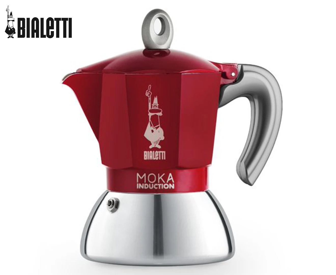 Bialetti Moka Induction Bi Layer Espresso Maker Red