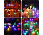 Advwin 12M 8 Modes Solar Christmas Lights LED Xmas Fairy Spherical String Lights(100LED, Multicolor)