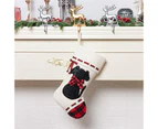 (Wdog) - ALLYORS Dog Christmas Stocking, 19’’Xmas Pet Hanging Stockings with Fuzzy Santa Hat and Plush Doggie Kitty Embroidered for Pets Gifts Bag Personal