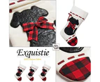 (Wdog) - ALLYORS Dog Christmas Stocking, 19’’Xmas Pet Hanging Stockings with Fuzzy Santa Hat and Plush Doggie Kitty Embroidered for Pets Gifts Bag Personal