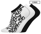 Calvin Klein Men's Combed Cotton Low Cut Socks 3-Pack - White/Black/Allover Print