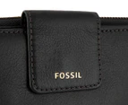 Fossil Madison Zip Clutch Wallet - Black