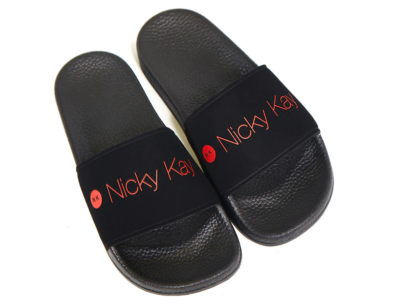 Nicky Kay Women's Slides - Black/Red