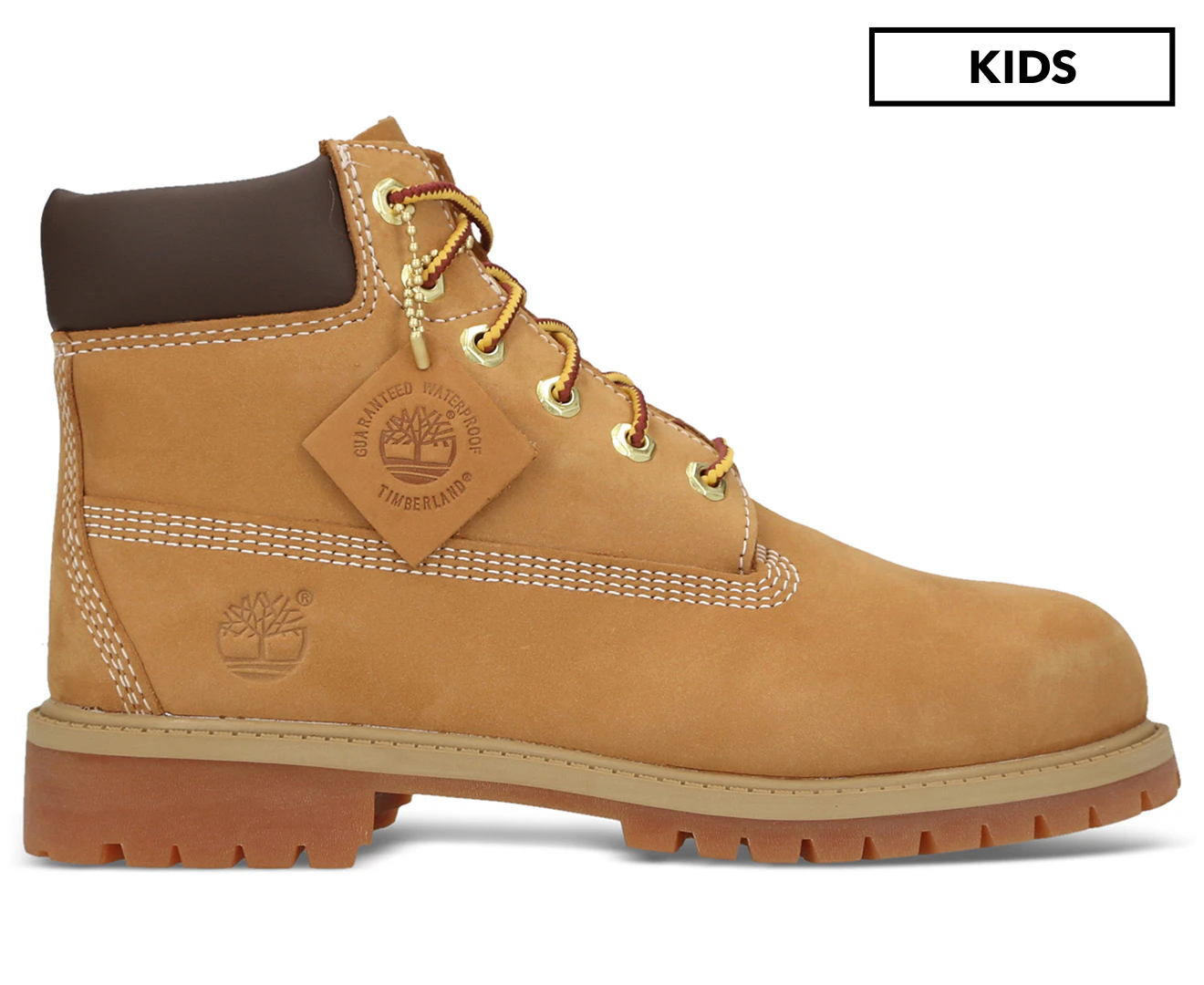 Timberland Kids' 6-Inch Premium Waterproof Boots - Wheat Nubuck