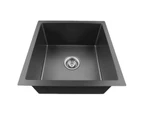 Kitchen Sink Handmade Stainless Steel sink 440x440mm Grey Black Single Bowl Bar Sinks Round Corner Top/Flush/Undermount