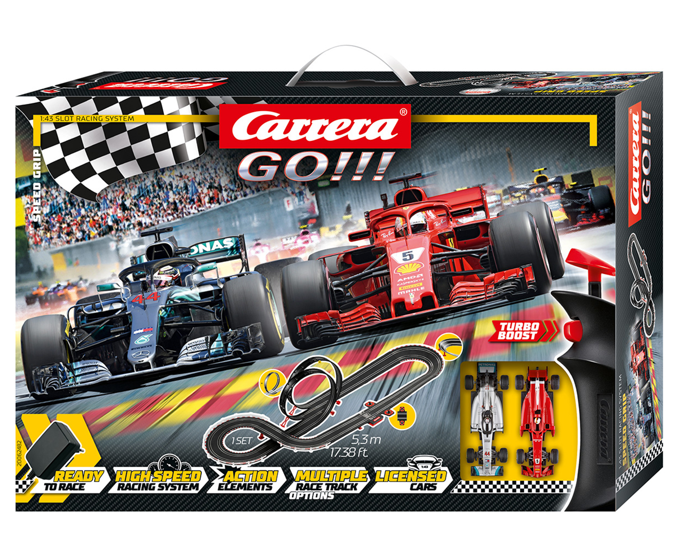 Carrera Go!!! Speed Grip Formula1 Slot Car Race Track Set 