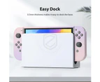 Nintendo Switch OLED Case, Dockable Hard Shell Protective Cover for Console and Joy-Con Controllers - Matte Purple Pink