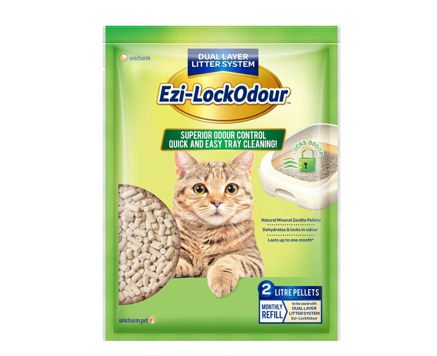 EZI-LOCKODOUR Natural Mineral Zeolite Pellets 2KG