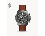 Fossil Men's 44mm Bronson Chronograph Eco Leather Watch - Brown/Smoke