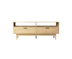 Artiss TV Cabinet Entertainment Unit TV Stand Wooden Rattan Storage Drawer 140CM