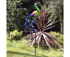 Vibrant Solar Peacock Garden Ornament | M&W