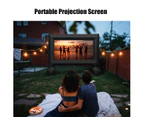 Costway 14" Inflatable 16:9 4K HD Projector Screen 600D Double-Sided Outdoor Movie Theater All Weather-resistant w/100W Air Blower & Carry Bag