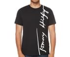 Tommy Hilfiger Men's TH Cool Signature Tee / T-Shirt / Tshirt - Jet Black 2