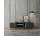 William Modern Scandinavian Lowline TV Stand Entertainment Unit 1.6m - Dark Grey