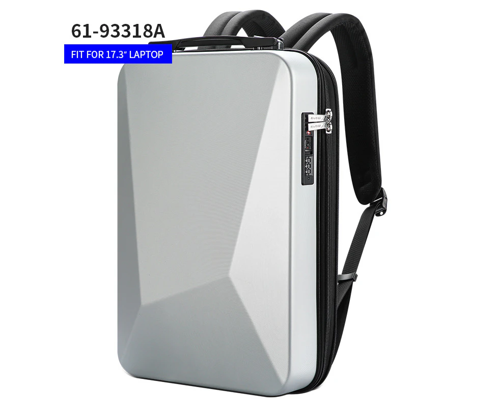 BOPAI Anti-Theft Smart 17" Laptop Backpack & USB Charging Luxury Leather Business Bag B93318