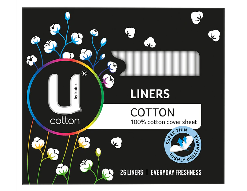 U by Kotex Cotton Liners 26pk