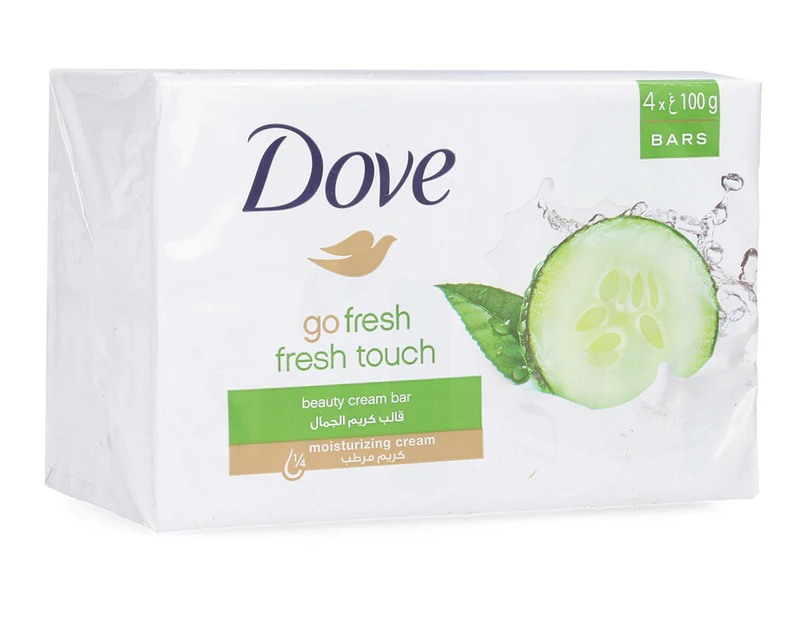 Dove Go Fresh Soap Beauty Cream Bar Cucumber & Green Tea 4pk