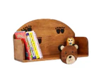 Children's book shelf Bear theme for children's room with mounting pins
