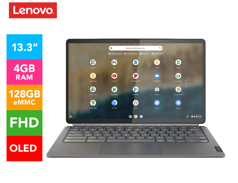 Lenovo 13.3-Inch OLED IdeaPad Duet 5 Chromebook - Storm Grey 82QS000BAU