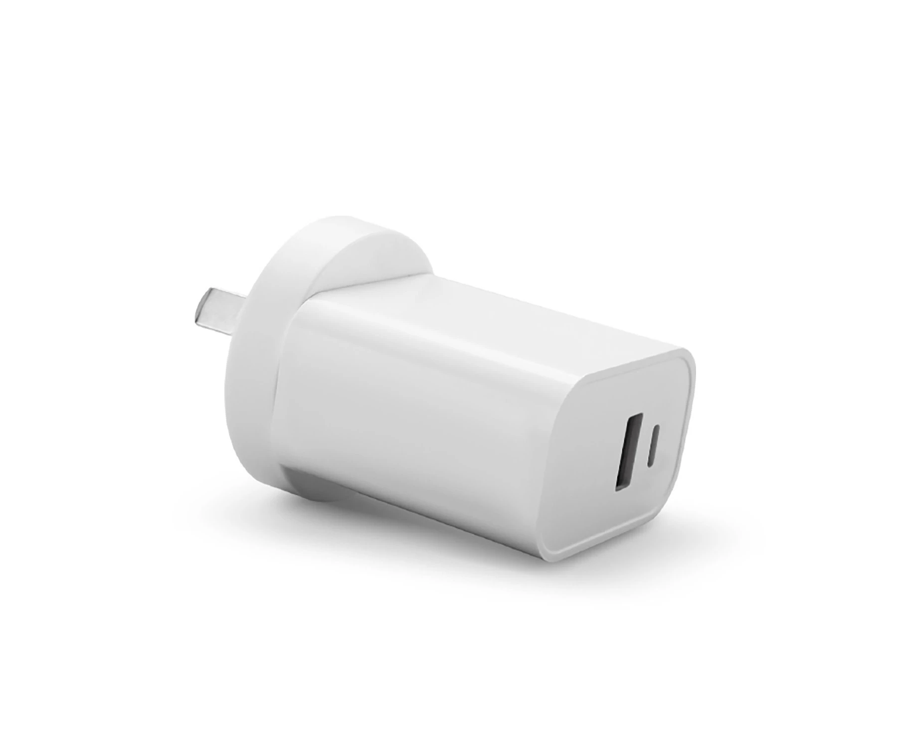 ChargeCore Dual USB-A/USB-C 30W PD Wall Charger Travel AU/NZ Plug Socket White