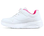 Skechers Girls' Uno Lite Sneakers - White/Pink