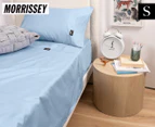 Morrissey Junior 1000TC Cotton Rich Bed Sheet Set - SB/KSB Light Blue