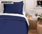 Morrissey Junior 1000TC Quilt Cover Set - SB/DB Deep Blue