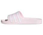 Adidas Women's Adilette Aqua Slides - Pink/White