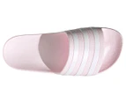 Adidas Women's Adilette Aqua Slides - Pink/White