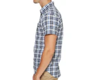 Jeep Men's Check Short Sleeve Shirt - Blue