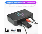 USB Bluetooth 5.0 Receiver Wireless 3.5mm AUX NFC to 2 RCA Audio Stereo Adapter