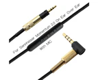 Replacement Audio Cable Cord with Mic Remote for Sennheiser Momentum/HD4.30/HD4.40 BT/HD4.50 BTNC/HD4.30i/HD4.30G Headphone