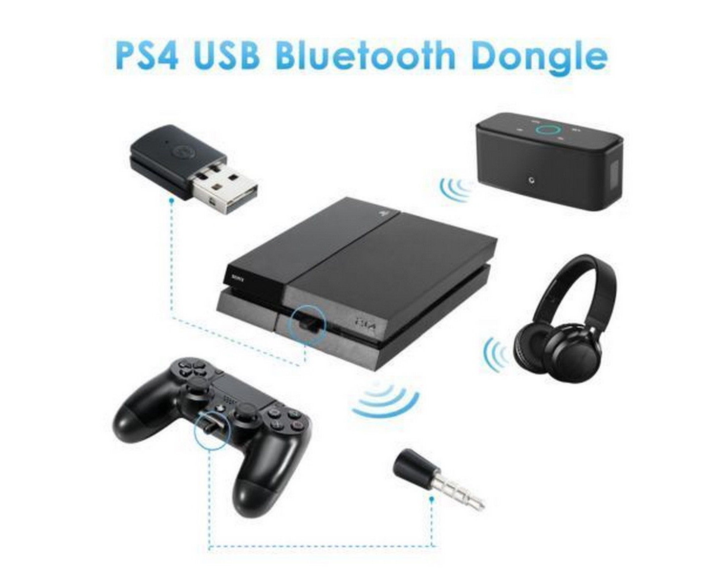 Mig selv Serrated kaptajn Wireless Bluetooth USB Adapter Dongle 4.0 Receiver for Playstation 4 PS4  Headphone Microphone | Catch.com.au