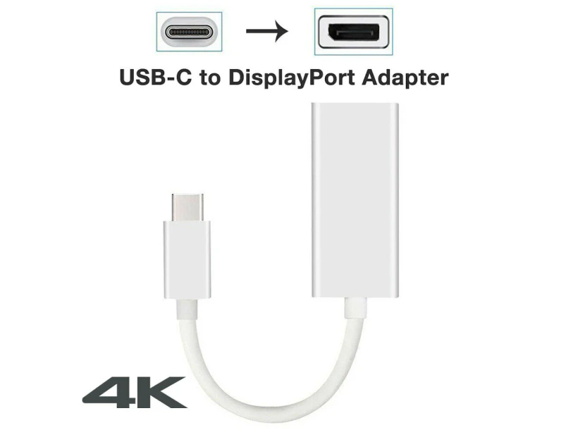 USB 3.1 Type C to Display Port DP 4K Video Adapter Cable for iMacs/ Mac Mini/ MacBook Pro Air/Surface Book 2/Dell XPS 13 15/Samsung S8 S9 note 8 9