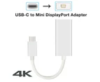 USB 3.1 Type C to Mini Display Port DP 4K Video Adapter for Mac Mini/ MacBook Pro Air/Surface Book 2/Dell XPS 13 15/Samsung S8 S9 note 8 9