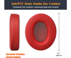 Replacement Ear Pads Cushions in Red for Beats Studio 2.0 3.0 Over-the-Ear Headphones